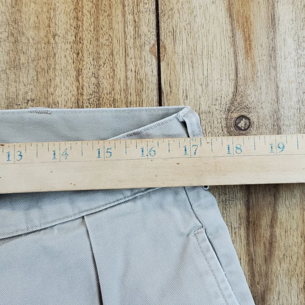 Vintage Polo Ralph Lauren Tyler Short Mens 34 Tan Pleated Cotton Chino Shorts